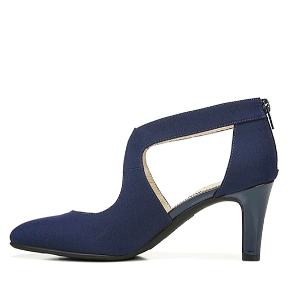 New w/Box LifeStride Giovanna 2 Faux Suede Navy Dress Pumps Size 8 - Picture 4 of 9